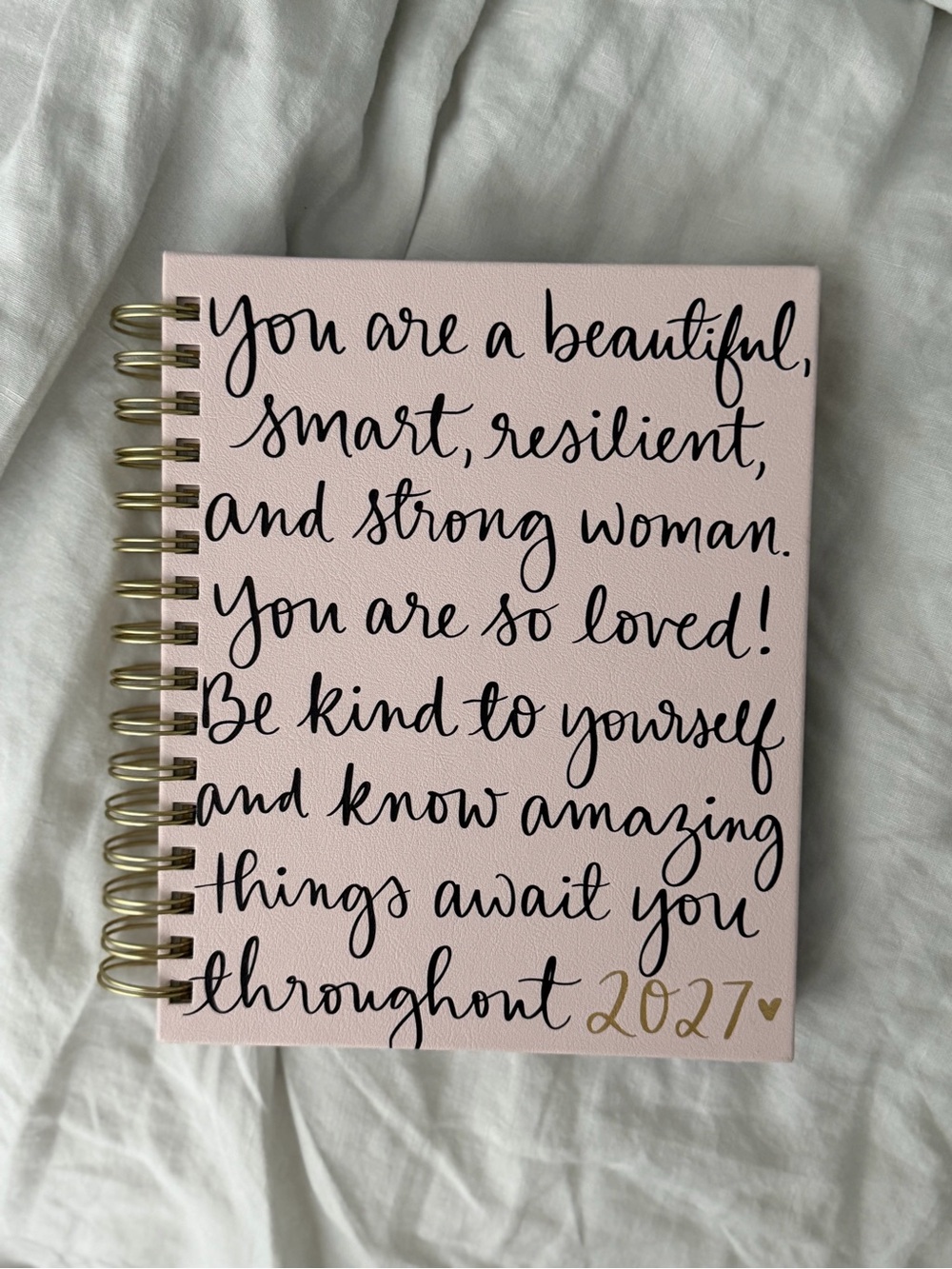 Inspirational Pink 2027 Spiral Planner